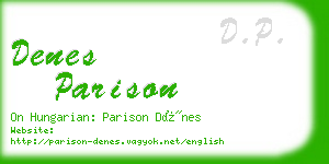 denes parison business card